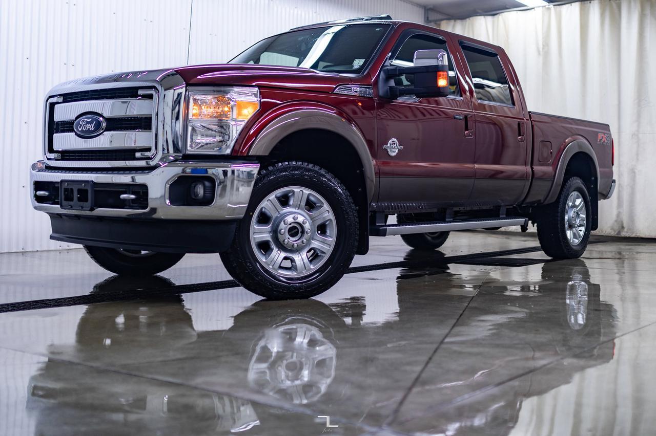 2015 Ford F-350 4x4 Crew Cab Lariat Ultimate Diesel Leather Roof Nav Red Deer AB