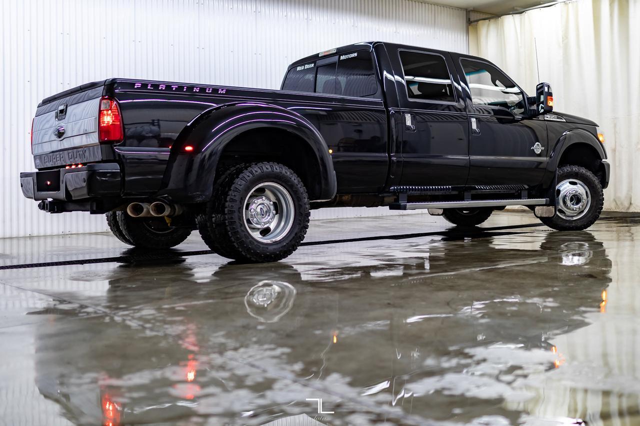 2015 Ford F-350 4x4 Crew Cab Platinum Dually Diesel Leather Roof Nav Red Deer AB