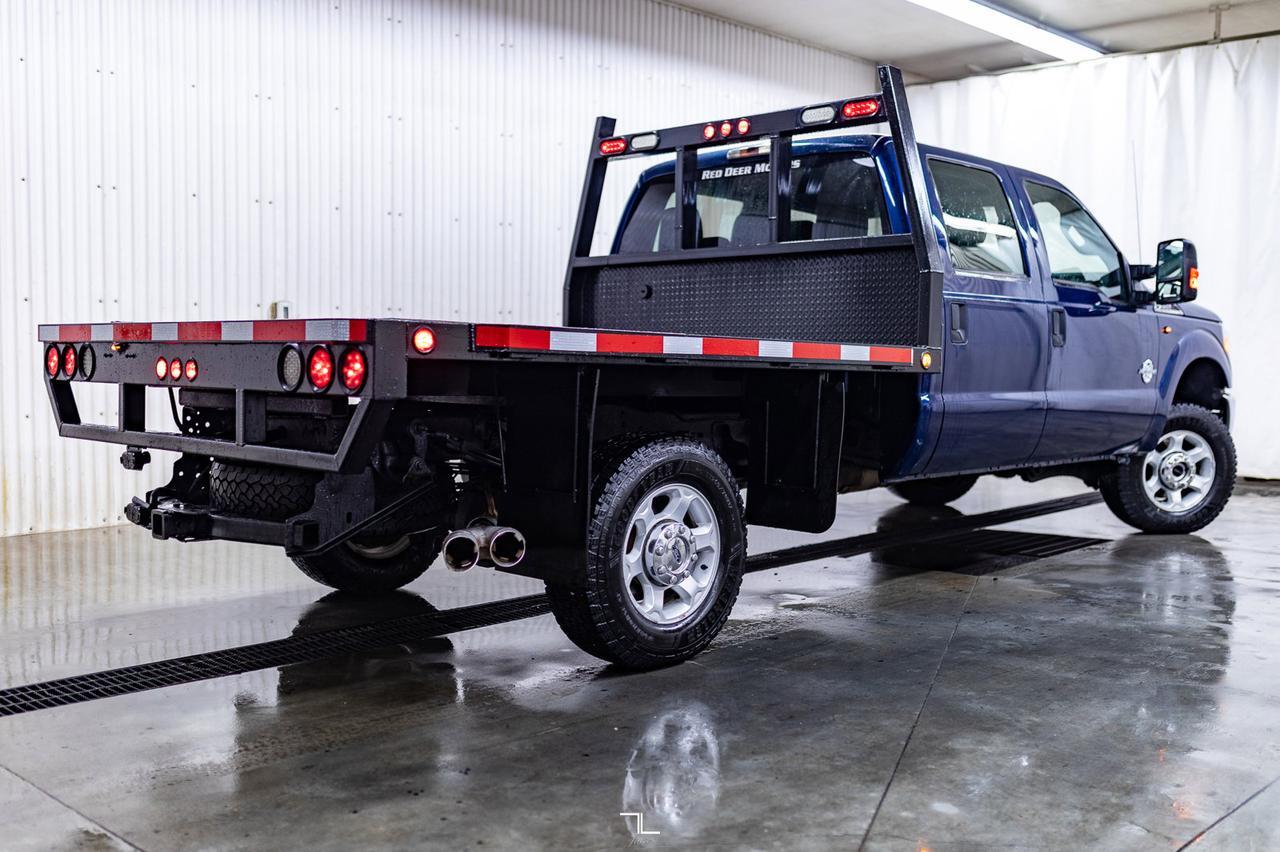2015 Ford F-350 4x4 Crew Cab XLT Flat Deck Diesel Red Deer AB