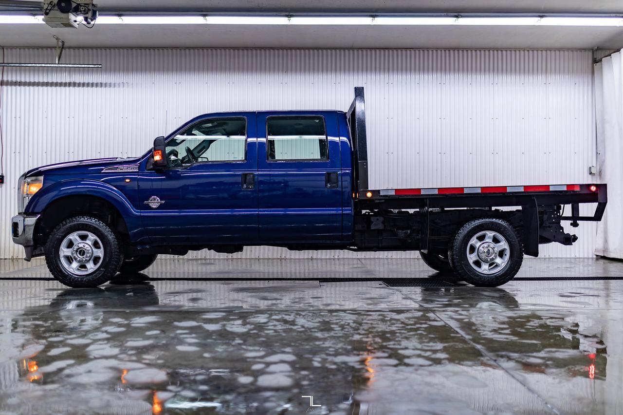2015 Ford F-350 4x4 Crew Cab XLT Flat Deck Diesel Red Deer AB