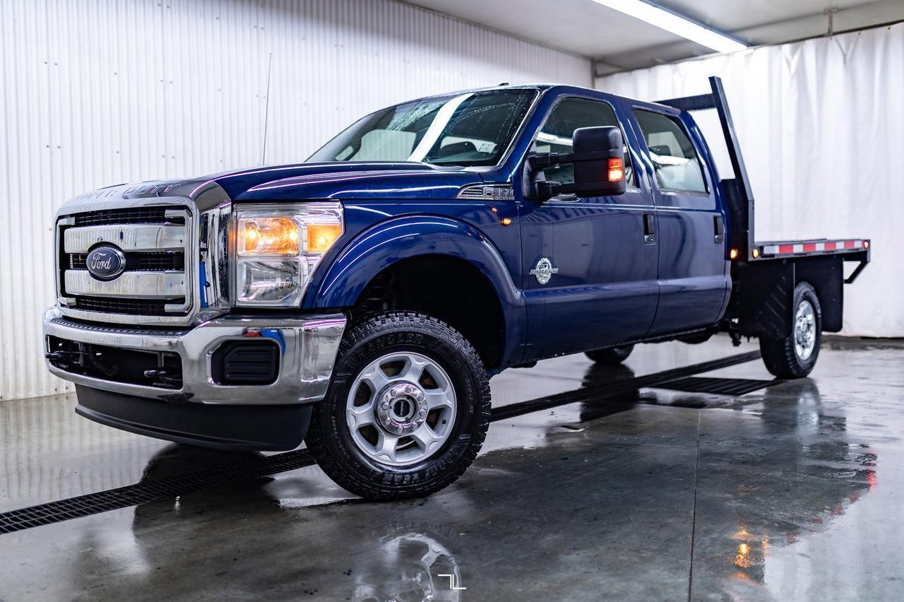2015 Ford F-350 4x4 Crew Cab XLT Flat Deck Diesel Red Deer AB