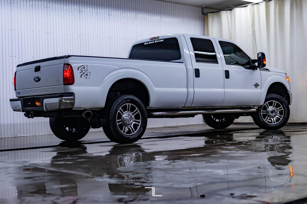 2015 Ford F-350 4x4 Crew Cab XLT Longbox Diesel Leather Red Deer AB