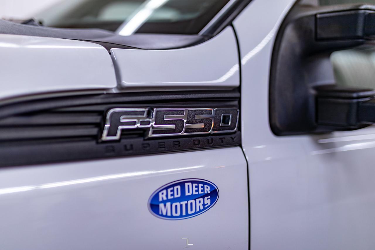 2015 Ford F-550 4x4 Crew Cab XL Plow Sander Tilt Deck Diesel Red Deer AB