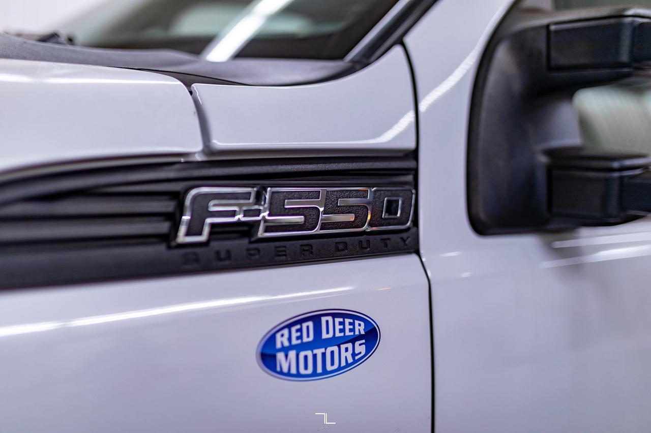 2015 Ford F-550 4x4 Crew Cab XL Plow Sander Tilt Deck Diesel Red Deer AB