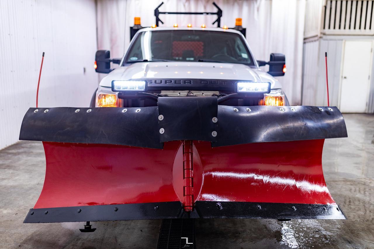 2015 Ford F-550 4x4 Crew Cab XL Plow Sander Tilt Deck Diesel Red Deer AB