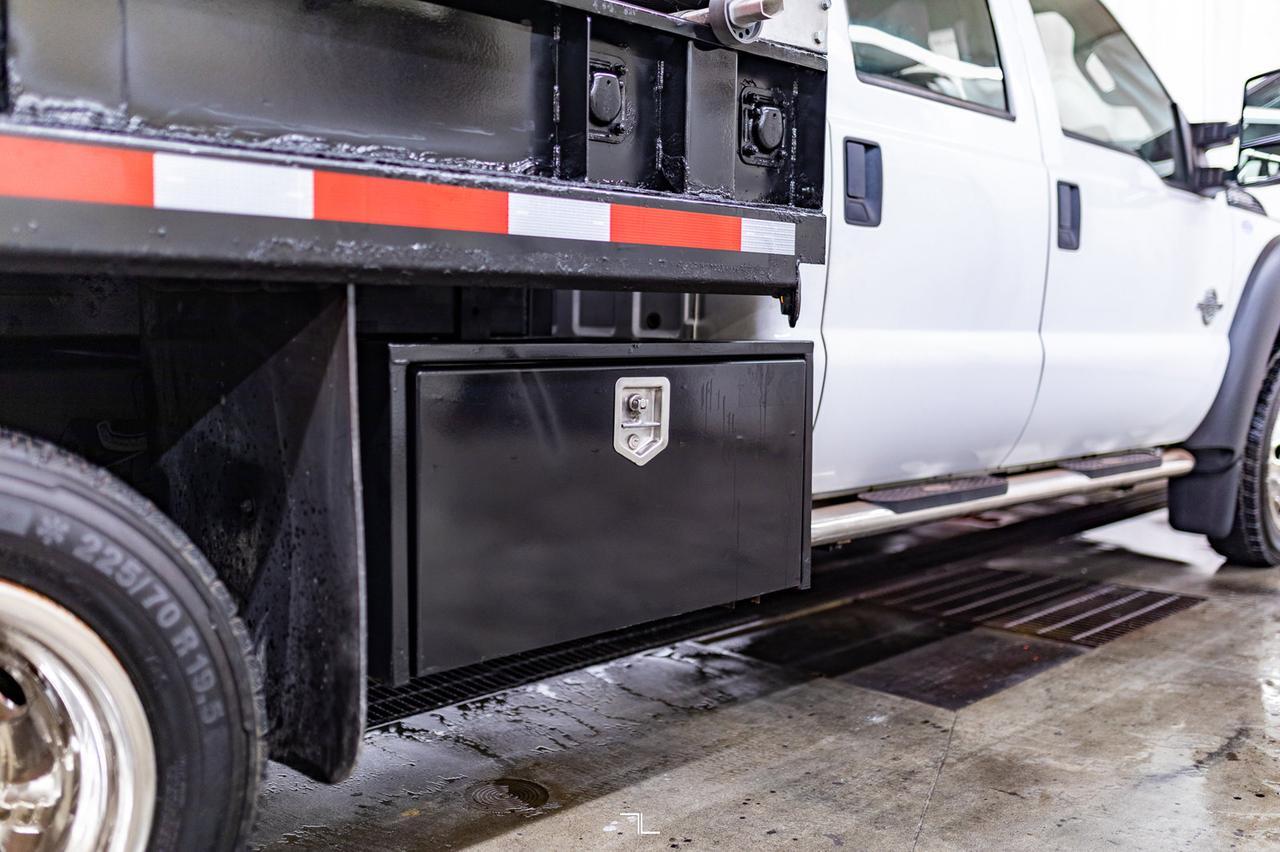 2015 Ford F-550 4x4 Crew Cab XL Plow Sander Tilt Deck Diesel Red Deer AB