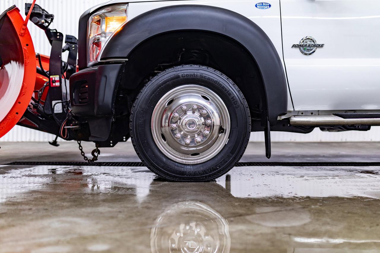 2015 Ford F-550 4x4 Crew Cab XL Plow Sander Tilt Deck Diesel Red Deer AB