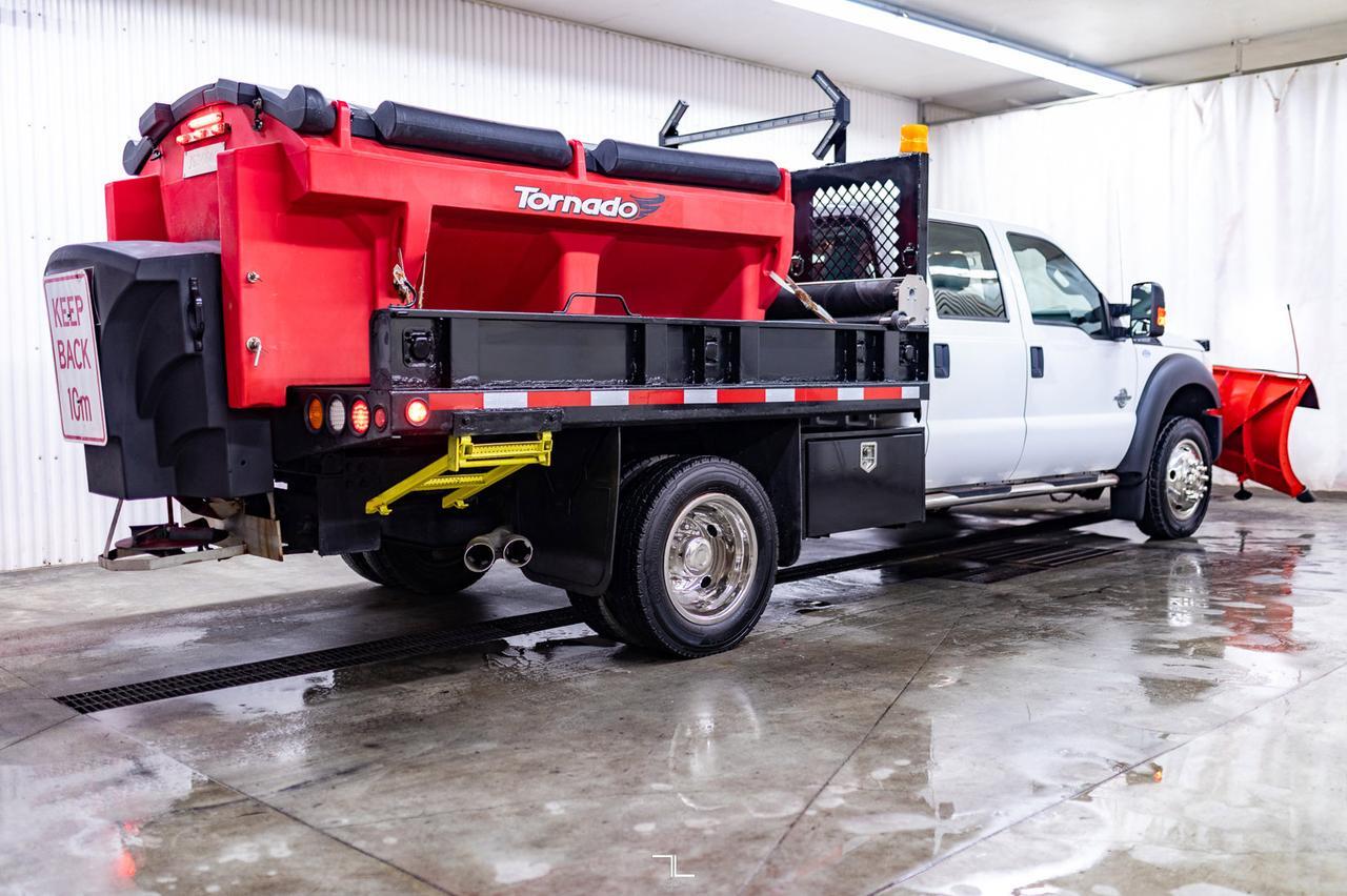 2015 Ford F-550 4x4 Crew Cab XL Plow Sander Tilt Deck Diesel Red Deer AB
