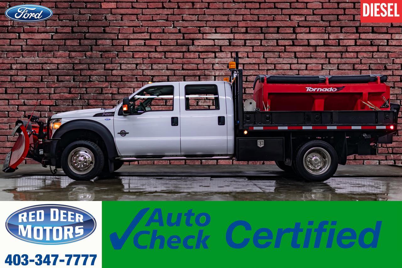 2015 Ford F-550 4x4 Crew Cab XL Plow Sander Tilt Deck Diesel
