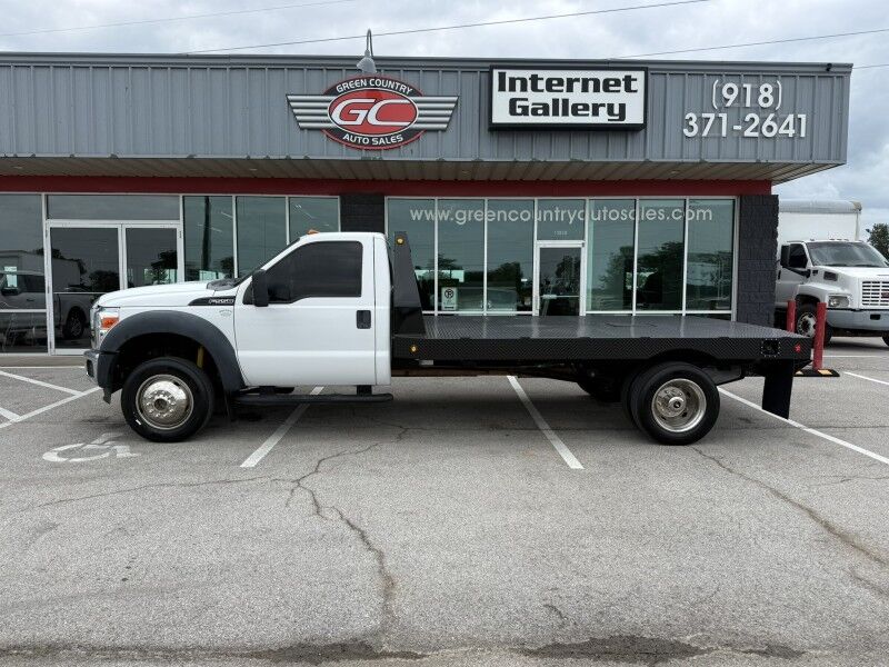 2015 Ford F-550 V10 4x4 14' Flatbed 39k ex XL Collinsville OK