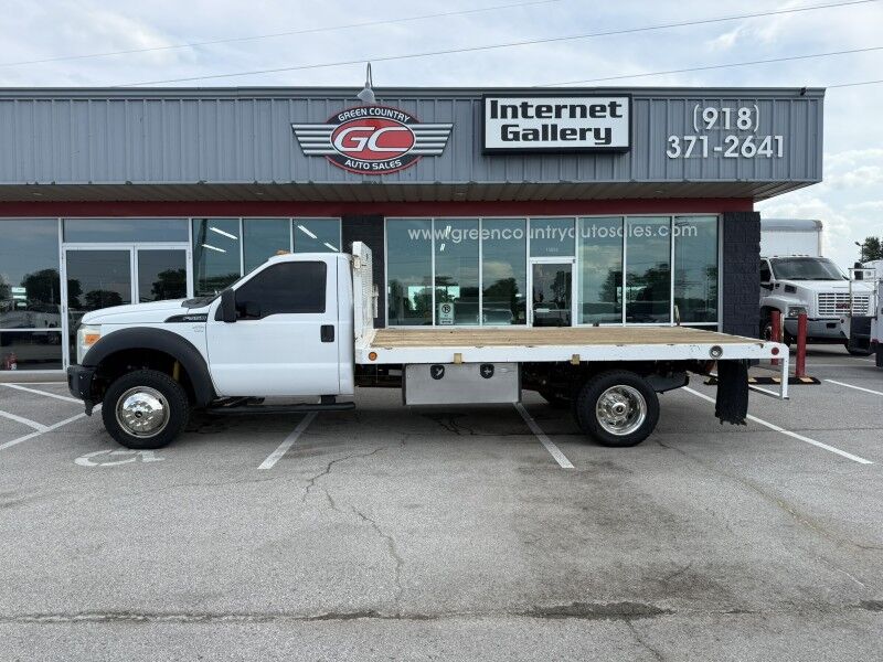 2015 Ford F-550 V10 4x4 14' Flatbed 41k exempt mi's XL Collinsville OK