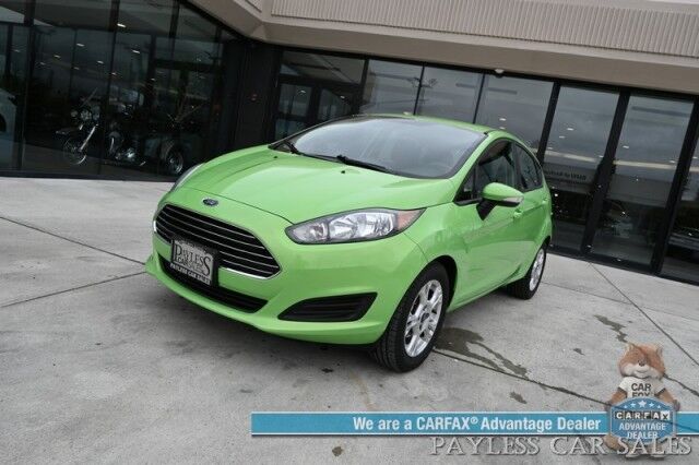 2015 Ford Fiesta SE / Automatic / AutoStart / Comfort Pkg / Heated Cloth Bucket Seats / Power Mirrors, Windows & Locks / Sunroof / Bluetooth / Keyless Entry / Air Conditioning / Alloy Wheels / Block Heater / 36 MPG / Only 58K Miles / 1-Owner Anchorage AK