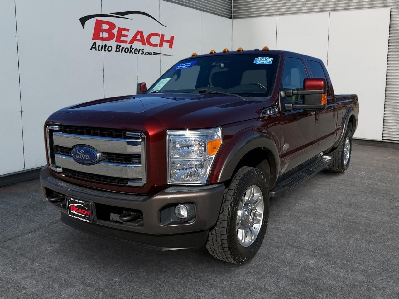 2015 Ford Super Duty F-350 SRW Lariat King Ranch, ONLY 1 ONWER, CLEAN CARFAX, POWER SLIDING REAR WINDOW, TOW PACKAGE, UNIVERSAL GARGAGE DOOR OPENER, HEATED AND VENTILATED SEATS, BACKUP CAMERA, LOW MILES!