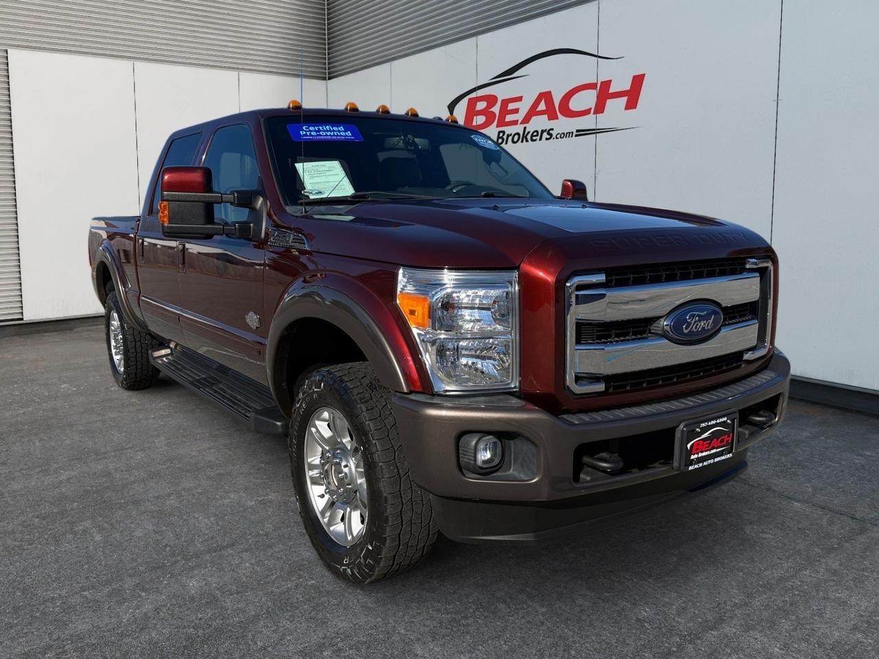 2015 Ford Super Duty F-350 SRW Lariat King Ranch, ONLY 1 ONWER, CLEAN CARFAX, POWER SLIDING REAR WINDOW, TOW PACKAGE, UNIVERSAL GARGAGE DOOR OPENER, HEATED AND VENTILATED SEATS, BACKUP CAMERA, LOW MILES!