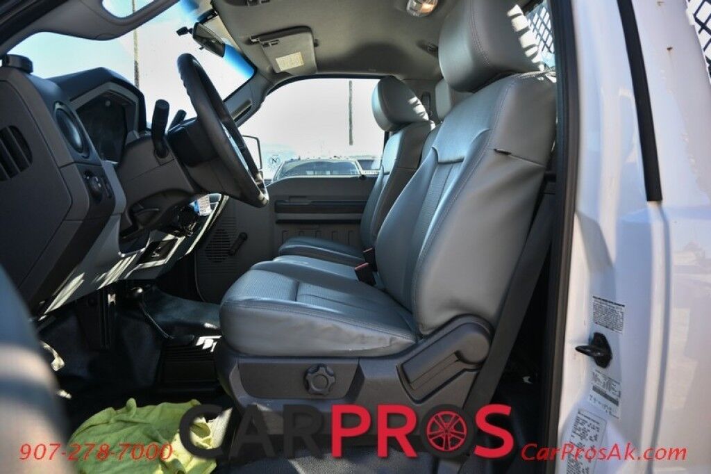 2015 Ford Super Duty F-550 XL - 6.8L V10 - 4X4 - Dually - Single Cab - 152 Stake bed w/ Waltco Power Lift System - Roughneck Storage Boxes - Tow Mirrors - Cruise Control - Air Conditioner - AUX - 1 Owner - Low Miles Anchorage AK