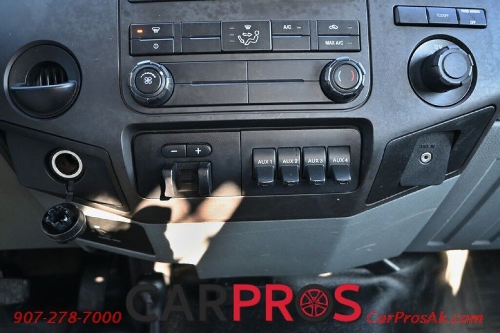 2015 Ford Super Duty F-550 XL - 6.8L V10 - 4X4 - Dually - Single Cab - 152 Stake bed w/ Waltco Power Lift System - Roughneck Storage Boxes - Tow Mirrors - Cruise Control - Air Conditioner - AUX - 1 Owner - Low Miles Anchorage AK