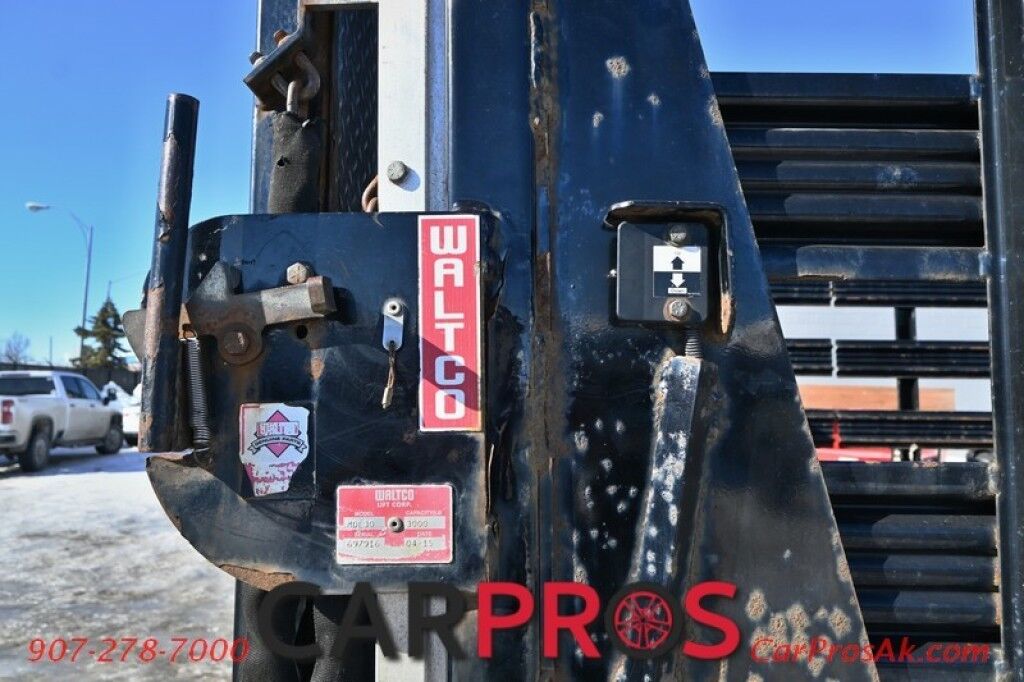 2015 Ford Super Duty F-550 XL - 6.8L V10 - 4X4 - Dually - Single Cab - 152 Stake bed w/ Waltco Power Lift System - Roughneck Storage Boxes - Tow Mirrors - Cruise Control - Air Conditioner - AUX - 1 Owner - Low Miles Anchorage AK