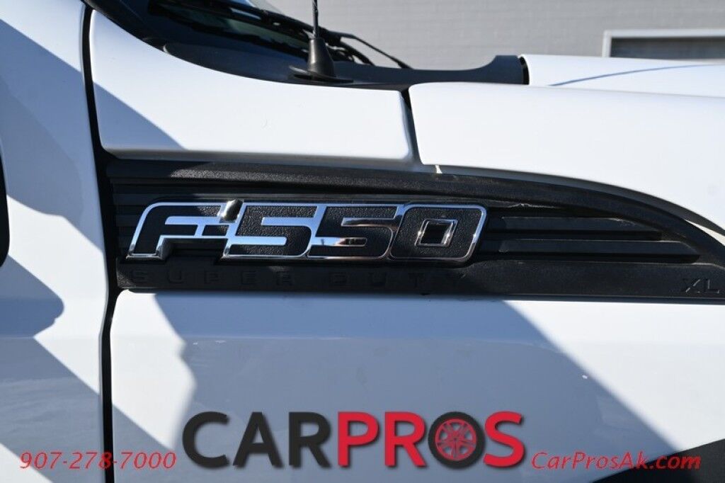 2015 Ford Super Duty F-550 XL - 6.8L V10 - 4X4 - Dually - Single Cab - 152 Stake bed w/ Waltco Power Lift System - Roughneck Storage Boxes - Tow Mirrors - Cruise Control - Air Conditioner - AUX - 1 Owner - Low Miles Anchorage AK