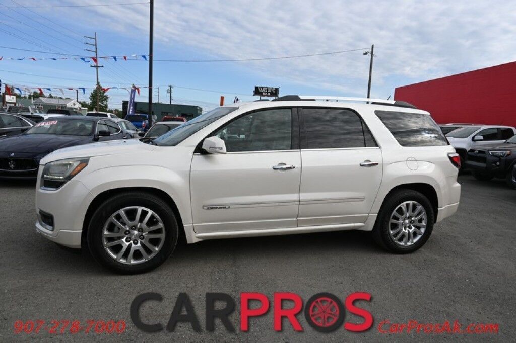 2015 GMC Acadia Denali - AWD - Technology Pkg - AutoStart - Heated & Cooled Leather Seats - Heated Steering Wheel - Bose Speakers - Dual Sunroof - HUD - Blindspot Alert - Backup Camera - 3rd Row - Seats 7 - Rear Entertainment - Power Liftgate Anchorage AK
