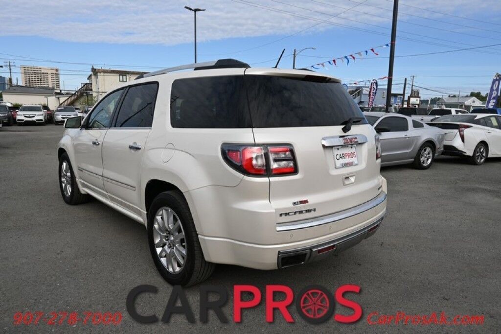 2015 GMC Acadia Denali - AWD - Technology Pkg - AutoStart - Heated & Cooled Leather Seats - Heated Steering Wheel - Bose Speakers - Dual Sunroof - HUD - Blindspot Alert - Backup Camera - 3rd Row - Seats 7 - Rear Entertainment - Power Liftgate Anchorage AK
