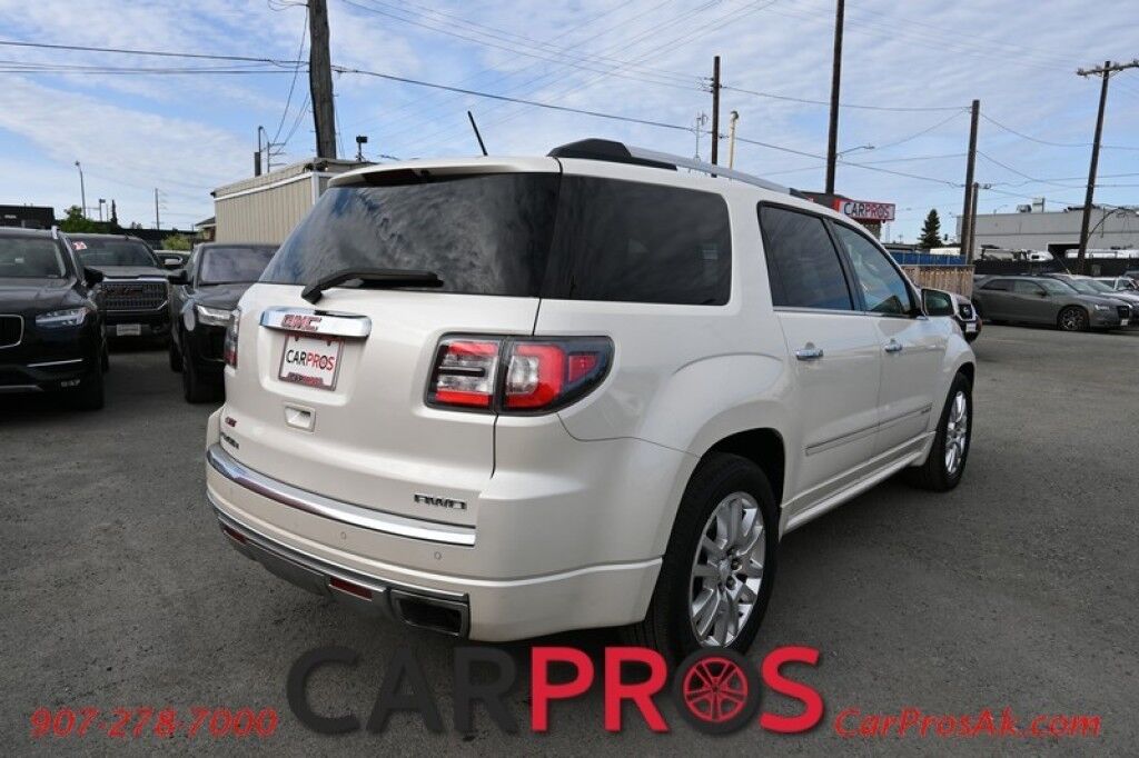 2015 GMC Acadia Denali - AWD - Technology Pkg - AutoStart - Heated & Cooled Leather Seats - Heated Steering Wheel - Bose Speakers - Dual Sunroof - HUD - Blindspot Alert - Backup Camera - 3rd Row - Seats 7 - Rear Entertainment - Power Liftgate Anchorage AK