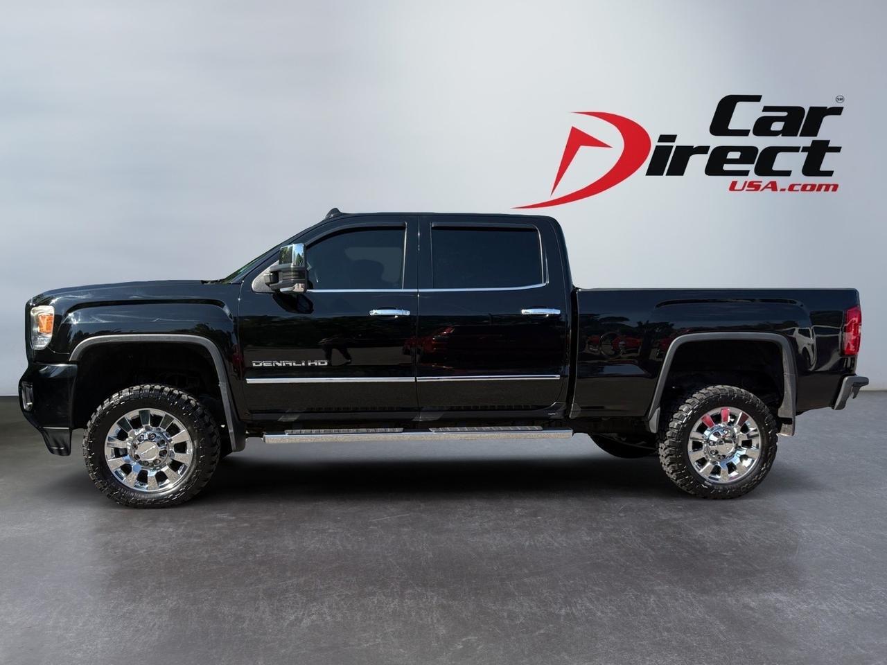 2015 GMC Sierra 2500HD Denali, CREW CAB 4X4 6.6L DURAMAX DIESEL ALLISON TRANSMISSION, HEATED SEATS, RUNNING BOARDS, APPLE CARPLAY/ANDROID AUTO, TAILGATE STEP, FENDER FLARES, SUNROOF, BED LINER, TOW PACKAGE, BACKUP CAMERA, CLEAN CARFAX CERTIFIED, TAKE POWER ON THE ROAD! Virginia Beach VA