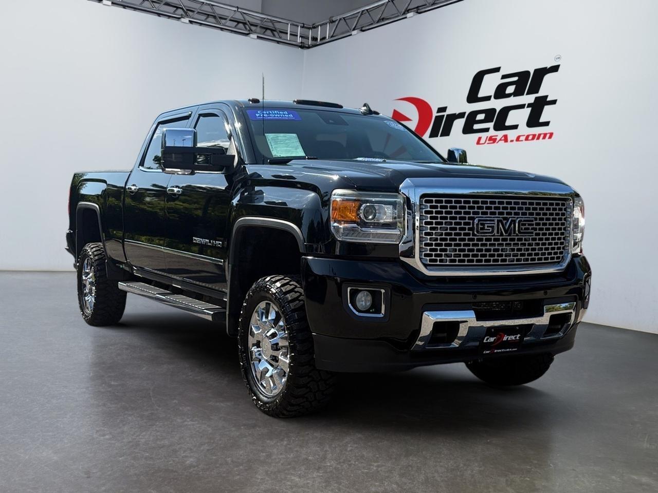 2015 GMC Sierra 2500HD Denali, CREW CAB 4X4 6.6L DURAMAX DIESEL ALLISON TRANSMISSION, HEATED SEATS, RUNNING BOARDS, APPLE CARPLAY/ANDROID AUTO, TAILGATE STEP, FENDER FLARES, SUNROOF, BED LINER, TOW PACKAGE, BACKUP CAMERA, CLEAN CARFAX CERTIFIED, TAKE POWER ON THE ROAD! Virginia Beach VA