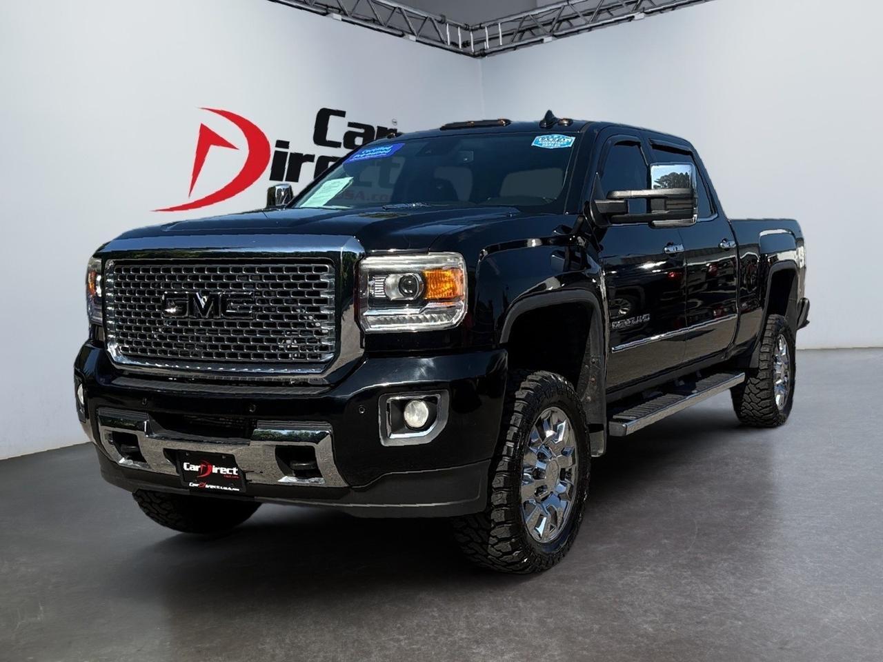 2015 GMC Sierra 2500HD Denali, CREW CAB 4X4 6.6L DURAMAX DIESEL ALLISON TRANSMISSION, HEATED SEATS, RUNNING BOARDS, APPLE CARPLAY/ANDROID AUTO, TAILGATE STEP, FENDER FLARES, SUNROOF, BED LINER, TOW PACKAGE, BACKUP CAMERA, CLEAN CARFAX CERTIFIED, TAKE POWER ON THE ROAD! Virginia Beach VA