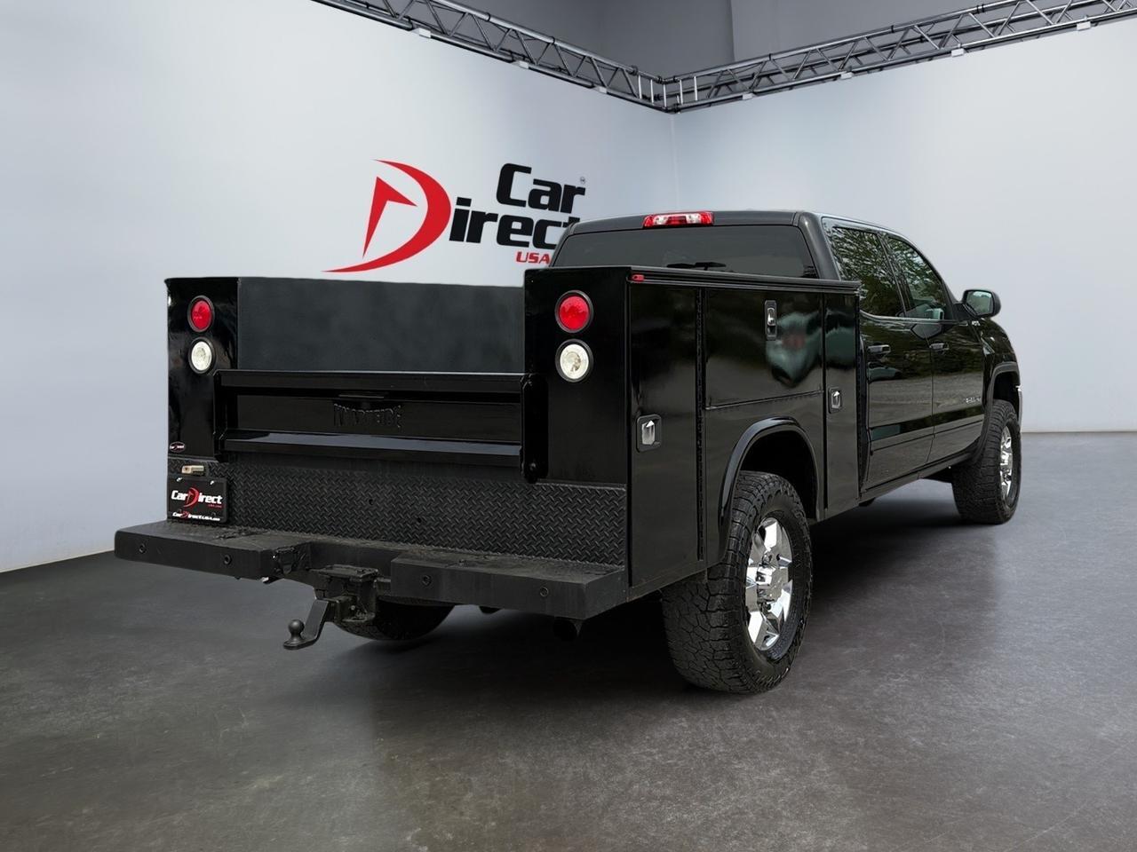 2015 GMC Sierra 2500HD SLE, KNAPHEIDE WORK UTILITY BED, EXTERNAL CARGO COMPARTMENTS, TOW PACKAGE WITH HITCH, BACKUP CAMERA, REMOTE START, NAVIGATION WITH APPLE CARPLAY/ANDROID AUTO, HEATED SEATS, LOW MILEAGE, ONLY 1 OWNER, CLEAN CARFAX, GET TO WORK IN THIS GMC!