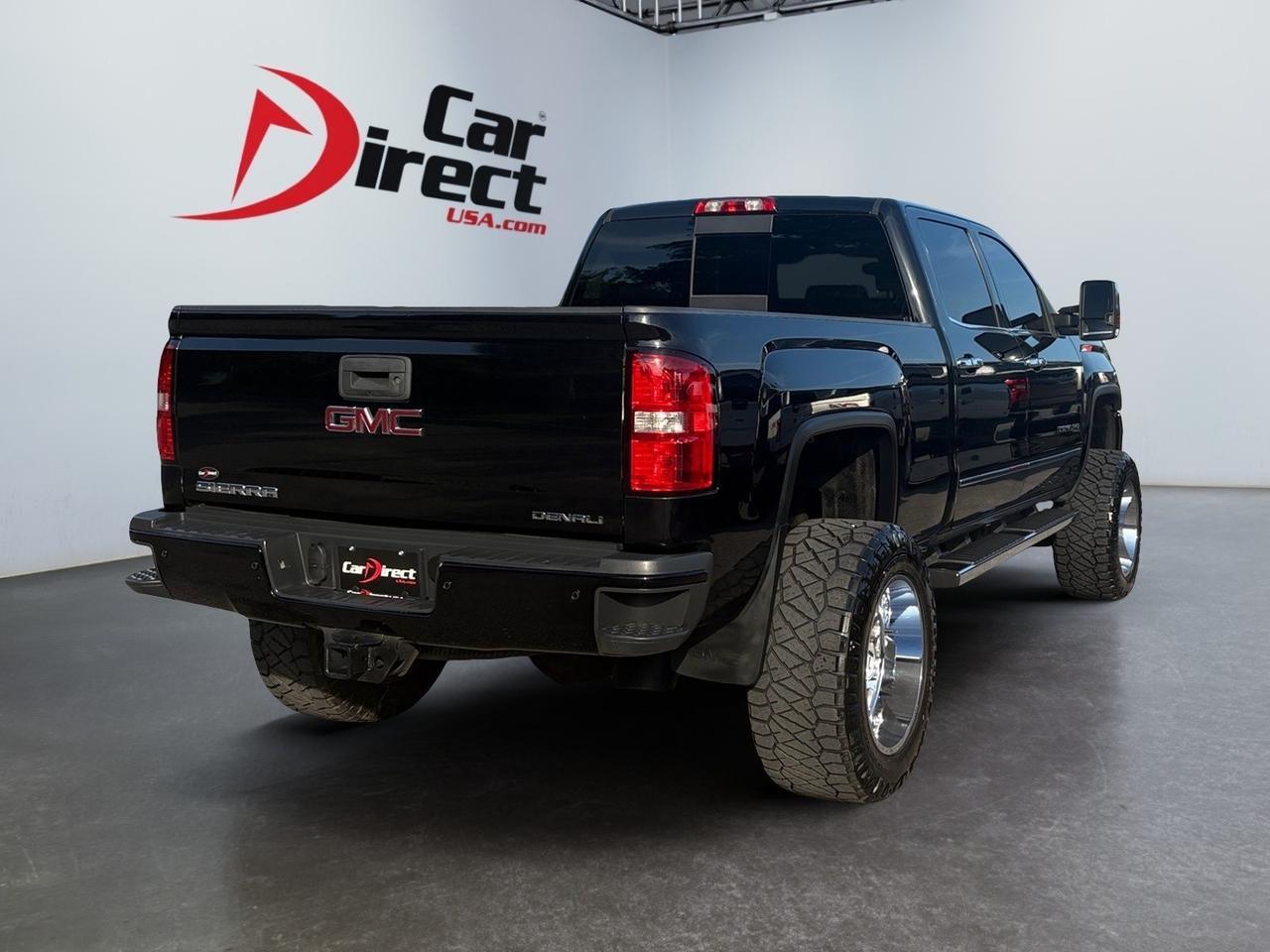 2015 GMC Sierra 2500HD available WiFi Denali, CUSTOM CHROME HOSTILE WHEELS, RUNNING BOARDS, LIFTED, 5TH WHEEL/GOOSENECK TOW PACKAGE, BLIND SPOT, FORWARD COLISION ALERT, HEATED & COOLING SEATS, REMOTE START, NAVIGATION, APPLE CARPLAY/ANDROID AUTO, PANDORA APP, LOW MILES, GET MORE OF THIS