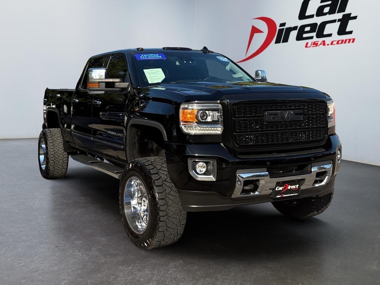 2015 GMC Sierra 2500HD available WiFi Denali, CUSTOM CHROME HOSTILE WHEELS, RUNNING BOARDS, LIFTED, 5TH WHEEL/GOOSENECK TOW PACKAGE, BLIND SPOT, FORWARD COLISION ALERT, HEATED & COOLING SEATS, REMOTE START, NAVIGATION, APPLE CARPLAY/ANDROID AUTO, PANDORA APP, LOW MILES, GET MORE OF THIS