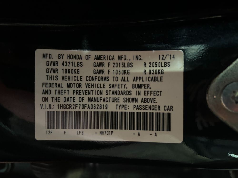 2015 Honda Accord EX Franklin OH