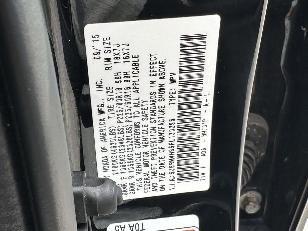 2015 Honda CR-V Touring Alexandria VA