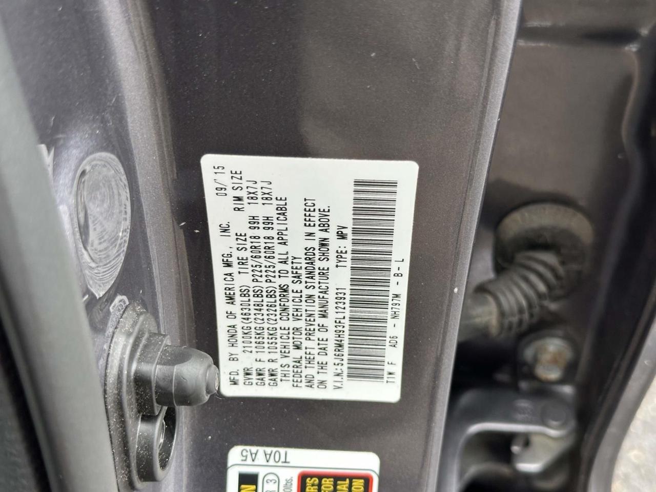 2015 Honda CR-V Touring Alexandria VA