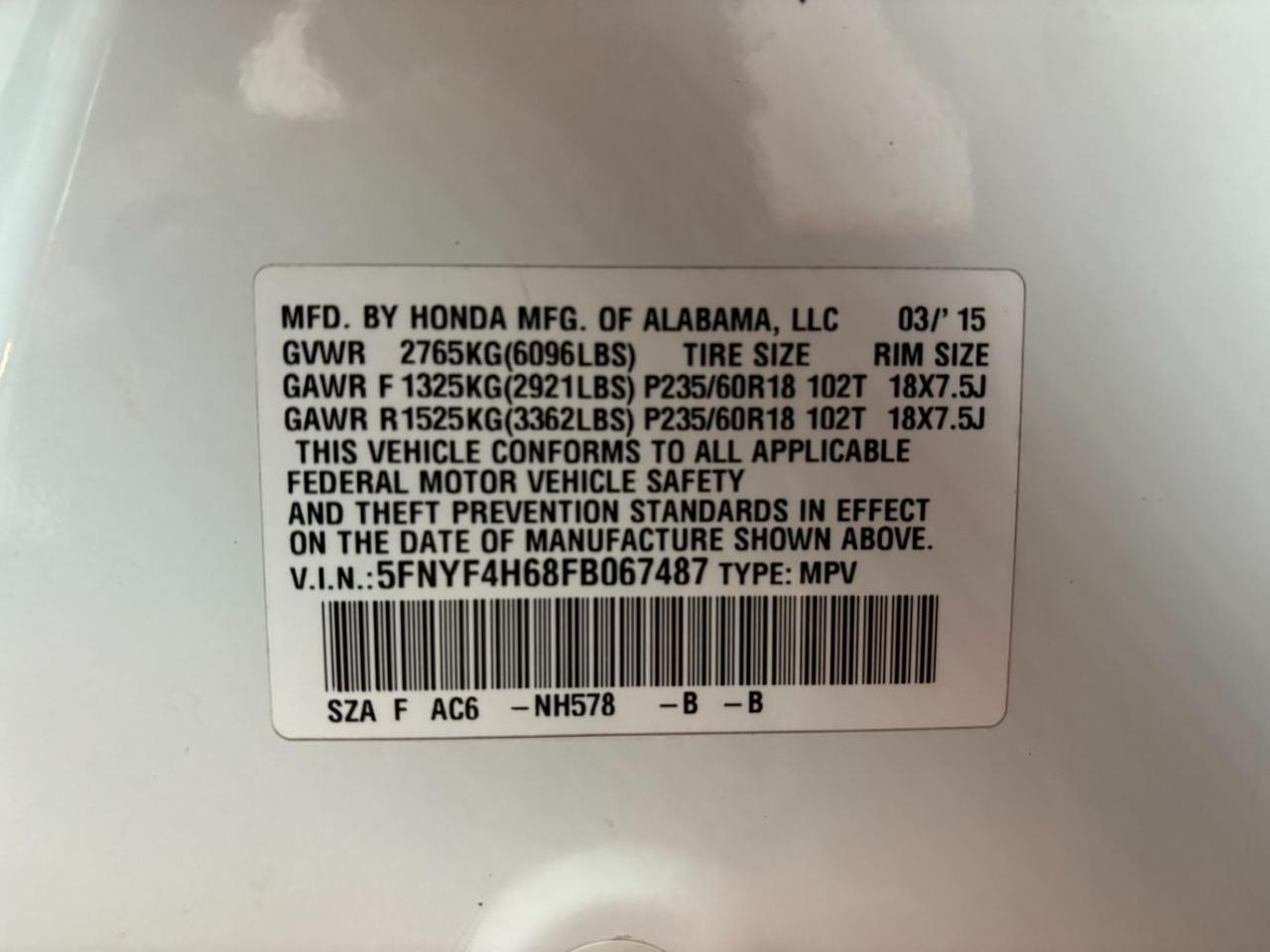 2015 Honda Pilot EX-L Franklin OH