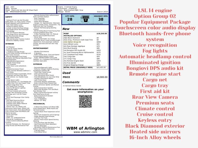 2015 Hyundai Elantra SE