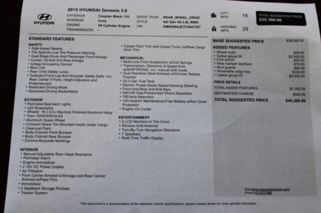2015 Hyundai GENESIS ULTIMATE TECH