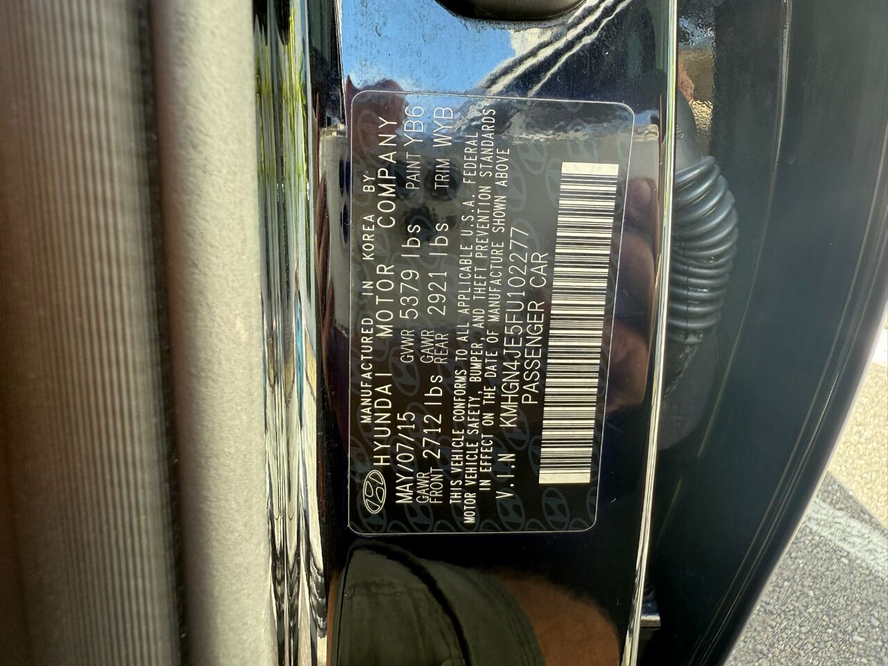 2015 Hyundai Genesis 4dr Sdn V6 3.8L RWD Jacksonville FL