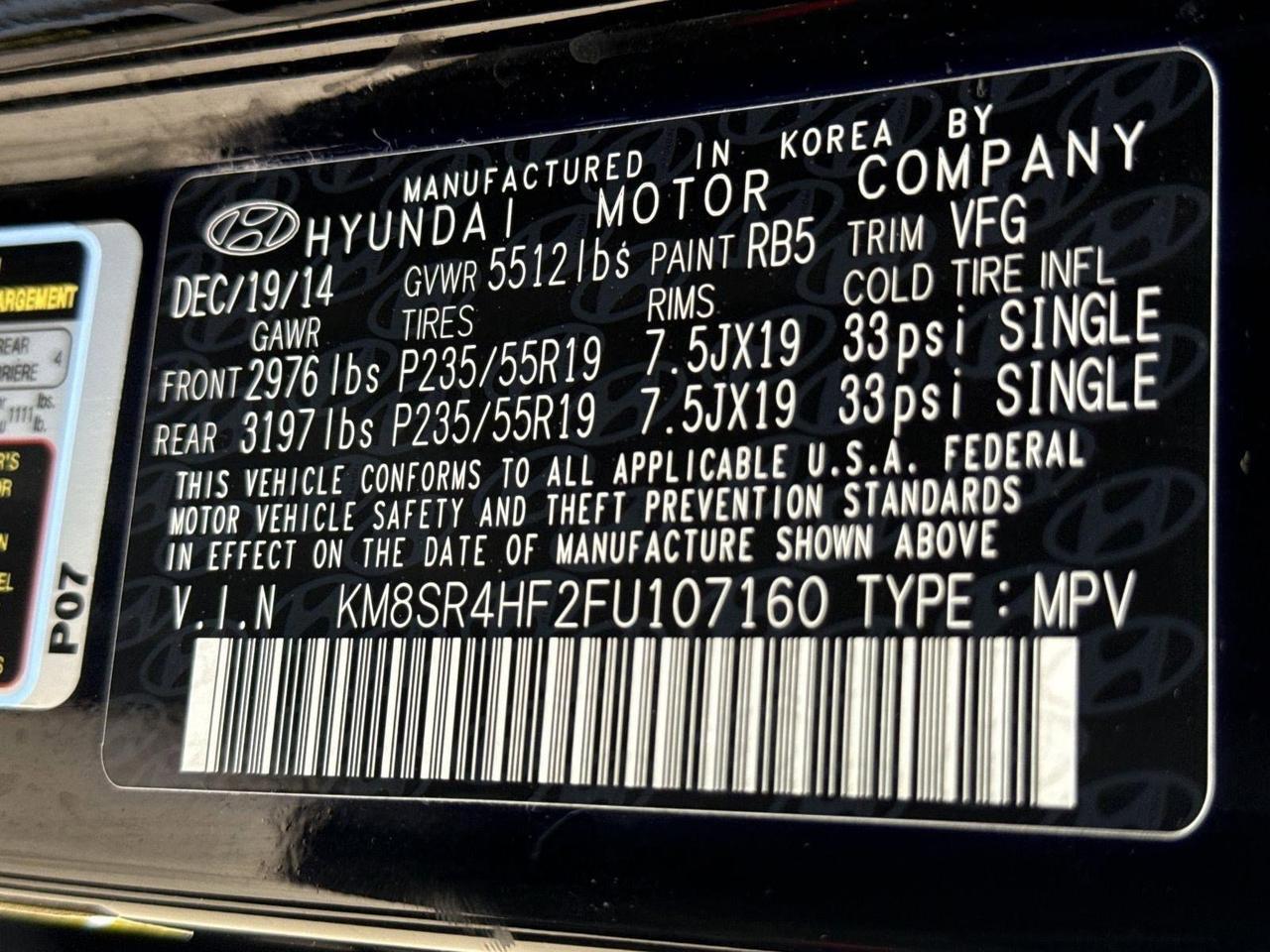 2015 Hyundai Santa Fe Limited San Antonio TX