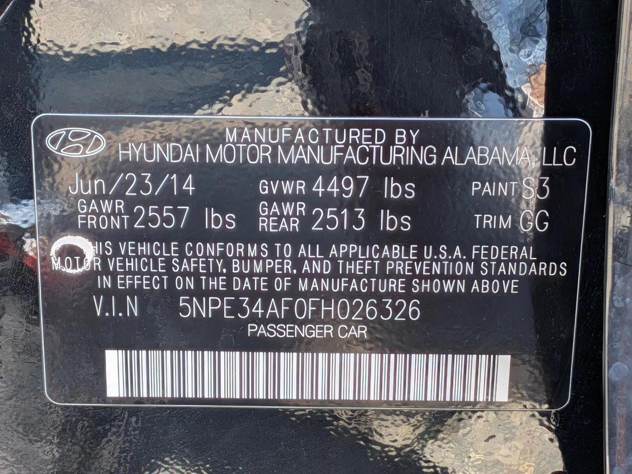 2015 Hyundai Sonata 2.4L Limited Roseville CA