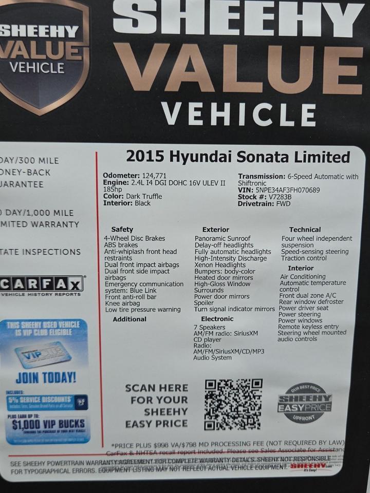 2015 Hyundai Sonata Limited Waldorf MD