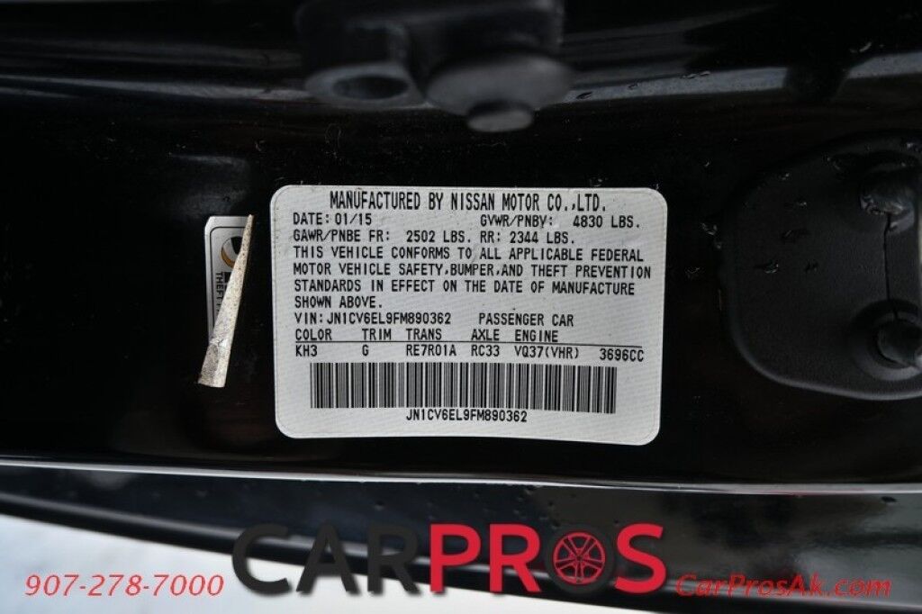 2015 INFINITI Q60 Coupe - AWD - Sport & Premium Pkg - Power & Heated Leather Seats - Sunroof - Navigation - Bose Speakers - Bluetooth - Backup Camera - Keyless Entry & Start - HID Headlamps - Low Miles Anchorage AK