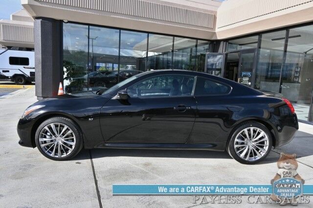 2015 INFINITI Q60 Coupe / AWD / Sport Pkg / Premium Pkg / Power & Heated Leather Seats / Sunroof / Navigation / Bose Speakers / Bluetooth / Backup Camera / Keyless Entry & Start / HID Headlamps / Low Miles Anchorage AK
