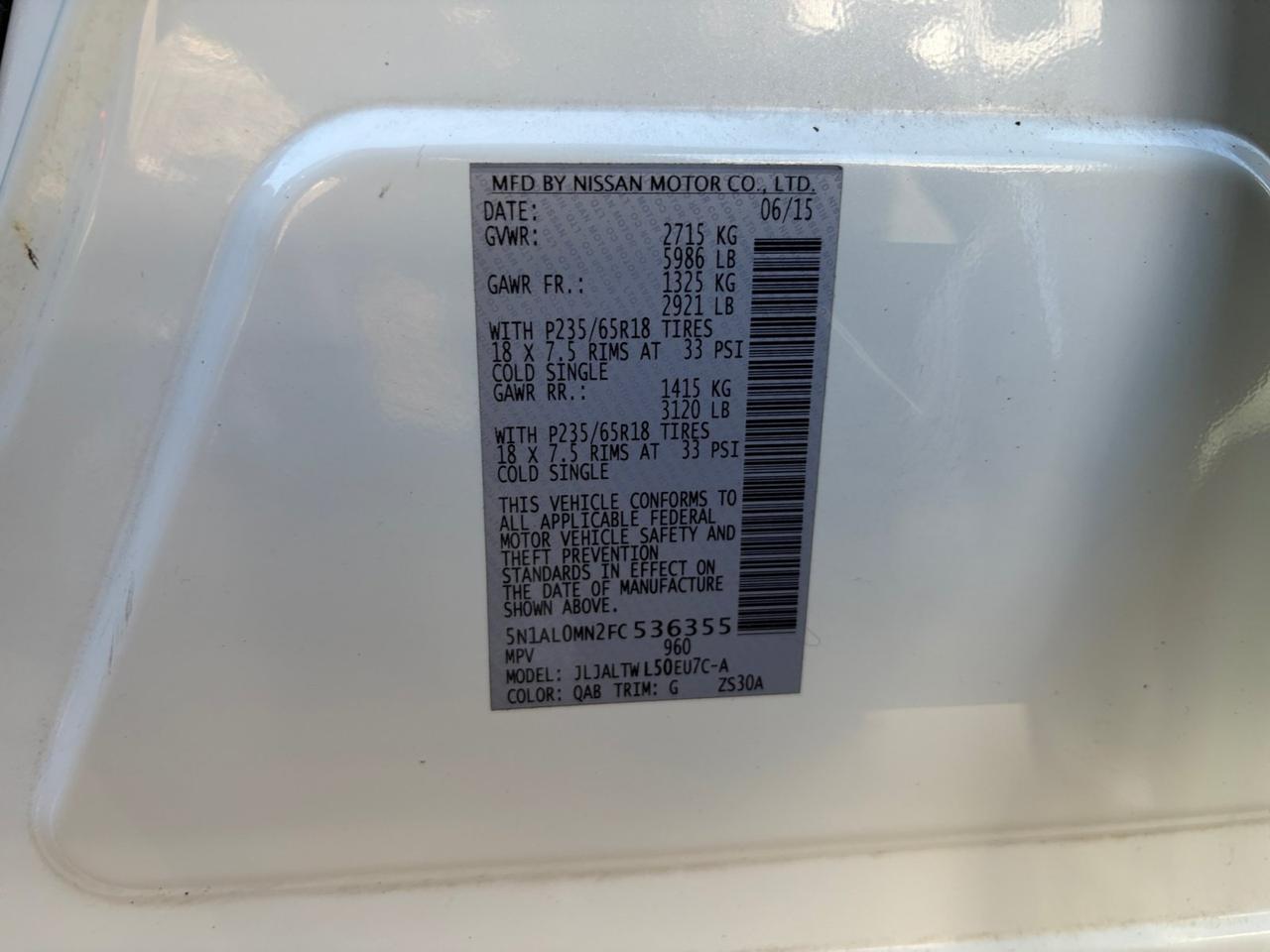 2015 INFINITI QX60 Base New Braunfels TX