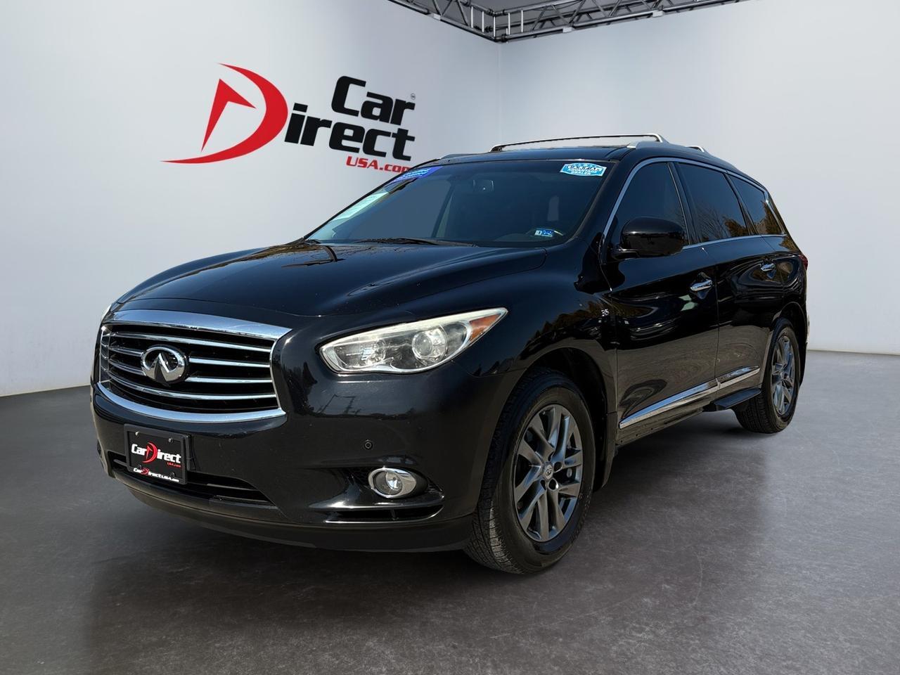 2015 INFINITI QX60 SUNROOF, DRIVE MODES, 3RD ROW SEATS, 2ND ROW DVS ENTERTAINMENT, HEATED SEATS, 360 BACKUP CAMERA, NAVIGATION, PUSH BUTTON START, LOW MILES, RIDE IN ELEGENCE IN THIS INFINITI!