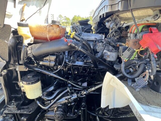 2015 International WorkStar 4700 SBA 24' Steel Flatbed Truck with 5,000 capacity Truck Mounted Forkli Homestead FL