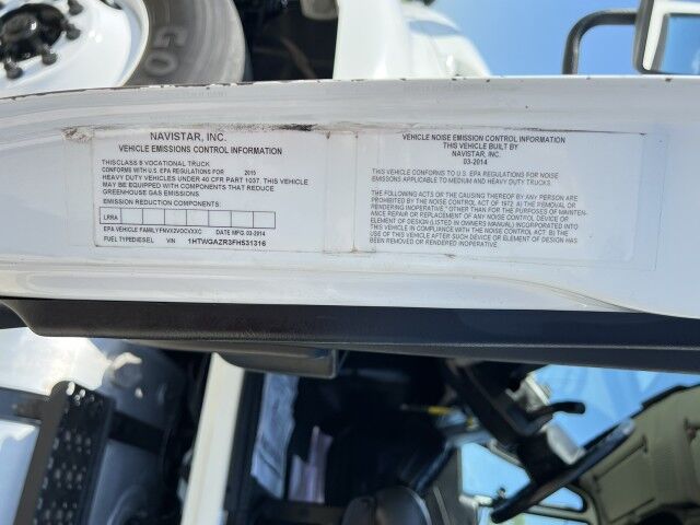 2015 International WorkStar 4700 SBA 24' Steel Flatbed Truck with 5,000 capacity Truck Mounted Forkli Homestead FL