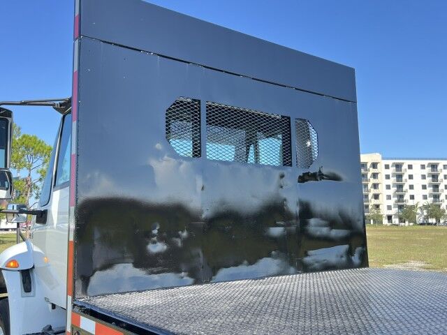 2015 International WorkStar 4700 SBA 24' Steel Flatbed Truck with 5,000 capacity Truck Mounted Forkli Homestead FL