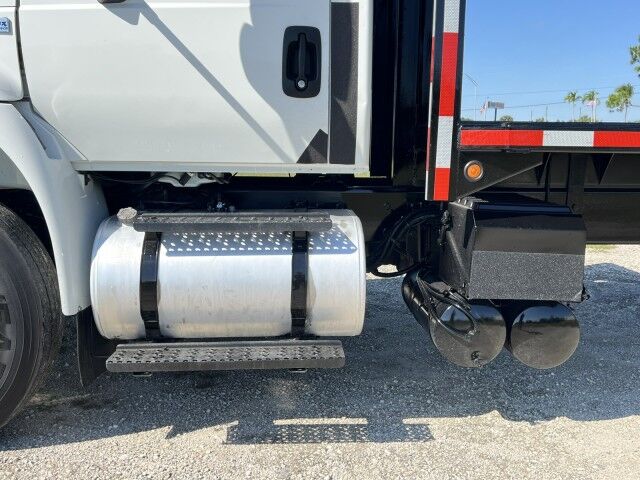 2015 International WorkStar 4700 SBA 24' Steel Flatbed Truck with 5,000 capacity Truck Mounted Forkli Homestead FL