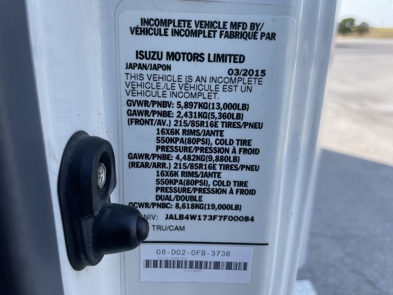 2015 Isuzu NPR HD Diesel 16' Box Truck IBT PWL Collinsville OK